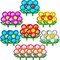16 Pieces Flower Foil Balloons 18 Inch Beautiful Floral Colorful Flower Shaped Balloons for Wedding Birthday Holiday Party Decorations, Random Color, Can't Float